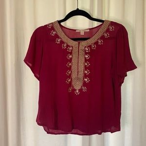 Size S Maroon Blouse